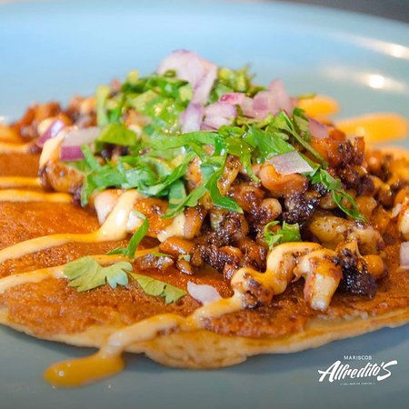 Costra de pulpo. Tu nuevo favorito zarandeado con machaca frita.